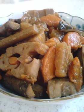 簡単♪根菜の煮物(圧力鍋で)