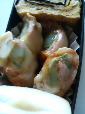 豚アスパラ巻きチーズのっけ(*'v`*)