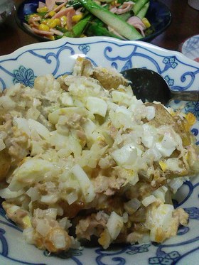 新玉ねぎと新じゃがの新ポテトサラダ