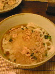 ツナと大根おろしのぶっかけうどんの写真