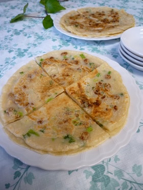 ♡がらスープで簡単納豆のモチモチおやき♡