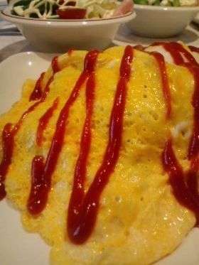 簡単☆巻かないオムライス