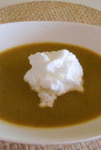 ひんやり～！グリーンピースの冷製スープ