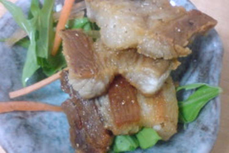 沖縄の味 スーチカー 豚バラの塩漬け レシピ 作り方 By ゆきち0415 クックパッド