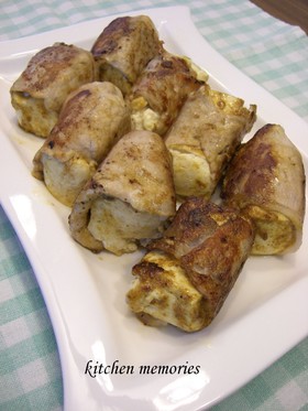 豚肉の豆腐巻き~カレー風味~