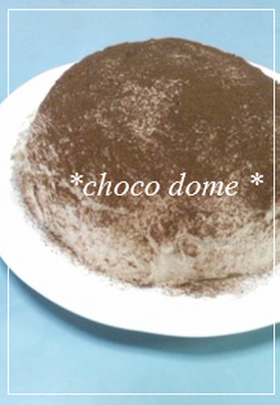 **生チョコサンドドームケーキ**の写真