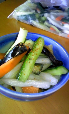 夏野菜の漬物*あっさり塩味