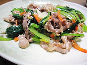 豚肉の中華炒め