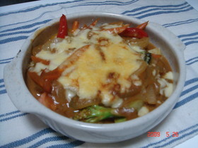 簡単~♪ 鮭のカレーグラタン^^