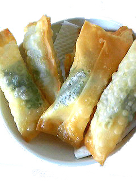 チーズと大葉のカリカリ揚げ♪おやつにも!