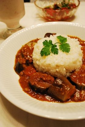 トマト茄子ズッキーニの挽肉☆夏カレー