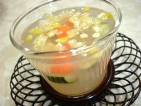 サワー漬けの野菜でさっぱりゼリー