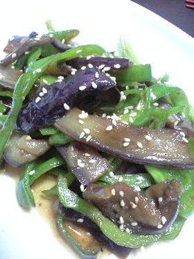 和風が美味しい♪ナスとピーマンの炒め物☆