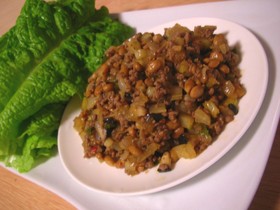 納豆と挽き肉の炒めもの