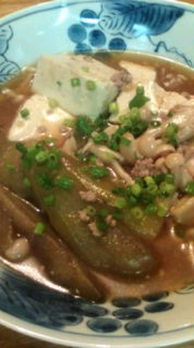 ナスと豆腐のそぼろあんかけ
