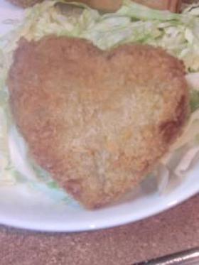 ♡カレー風味♡ハートのハムチーコロッケ♡