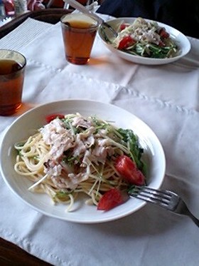 冷しゃぶサラダパスタ