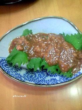 長芋の大葉巻き☆納豆醤油かけ