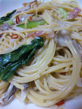 レンジでパスタ♪器ひとつでペペロンチーノ