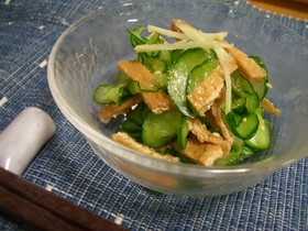 きゅうりとおいなりさんの和えもの