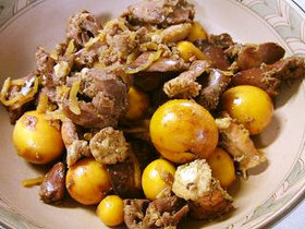 貧血防止の鶏モツ煮!!