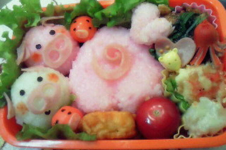 キャラ弁 だれのお尻だブゥ 弁当 レシピ 作り方 By よこチｬ クックパッド 簡単おいしいみんなのレシピが365万品