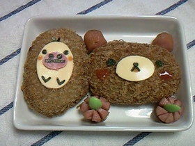 ♡キャラ弁♡リラクマ&キイロイトリ♡