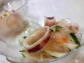 旬❀新たまねぎとイカのスイチリぽん酢和え