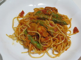 食感がたまらない♡♡ トマトパスタ☆