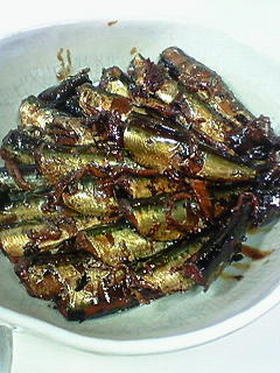 イワシ(こいわし)の梅煮割烹風