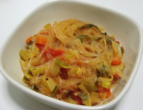 脂肪燃焼スープのアレンジ☆パスタ風?