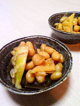 簡単サイドメニュー★おまめの昆布煮★