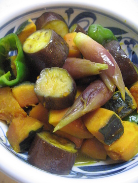 だしいらずの夏野菜の煮つけ