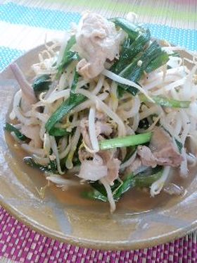 もやしの酢醤油炒め