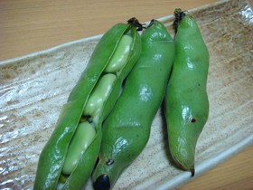 そらまめ、焼いただけ。