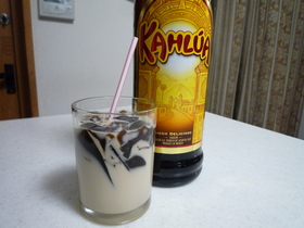 ブラックコーヒーゼリー&カルーアミルク