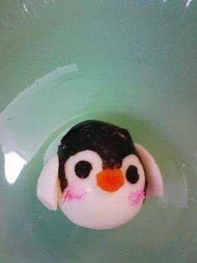 キャラ弁?うずらのペンギンちゃん