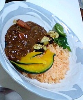 ヘルシー!人参ライスの 夏野菜カレー