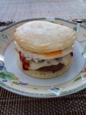 ☆朝マック風ホットケーキバーガー☆