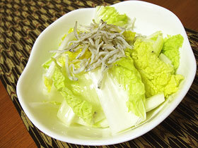 白菜の柚子酢漬け