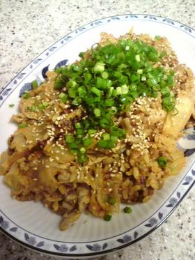 豚キムチ納豆炒飯