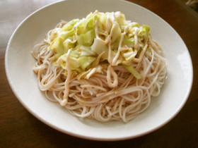 キャベツだけ♬サラダ風★蕎麦✪