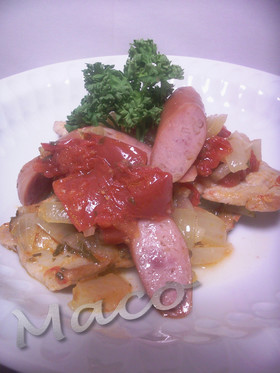 ☆ソーセージと豚肉のキャセロール☆