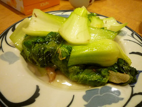 青梗菜のシンプル塩炒め