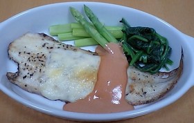 舌ひらめのチーズムニエル☆オーロラソース