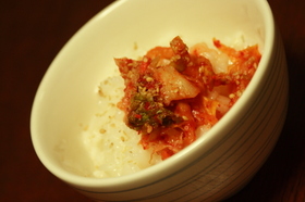 キムチで簡単・美味しい!!中華風おかゆ☆