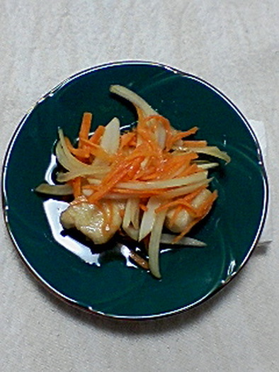 簡単★から揚げ甘酢野菜のせの写真