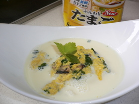 豆乳で簡単★リゾット風スープ飯