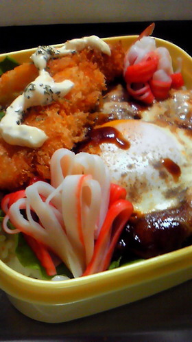 *彼のお弁当* 目玉バーベキュー丼★