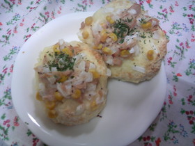 お豆腐のふわふわツナマヨパン☆